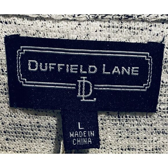 Duffield Lane Top Womens Large Gray Callie Tweed V Neck Stretchy Textured Boho - Picture 5 of 7
